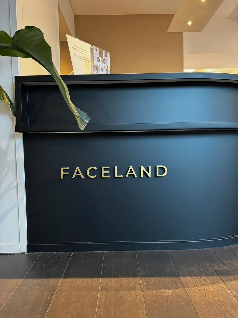 Reception desk in matt black, close up
