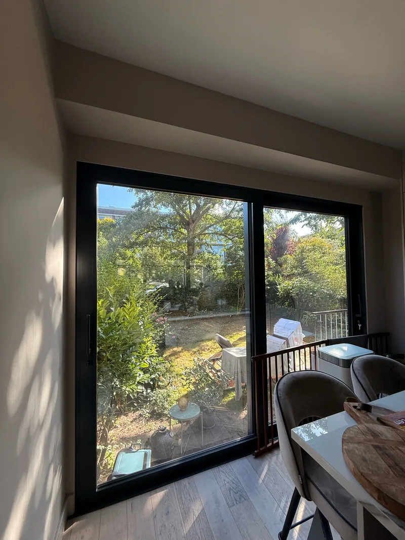 The same window from inside: a clear view out