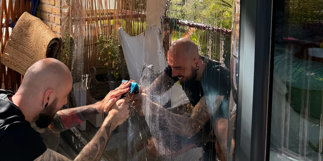 WRPPN at work: window film being applied