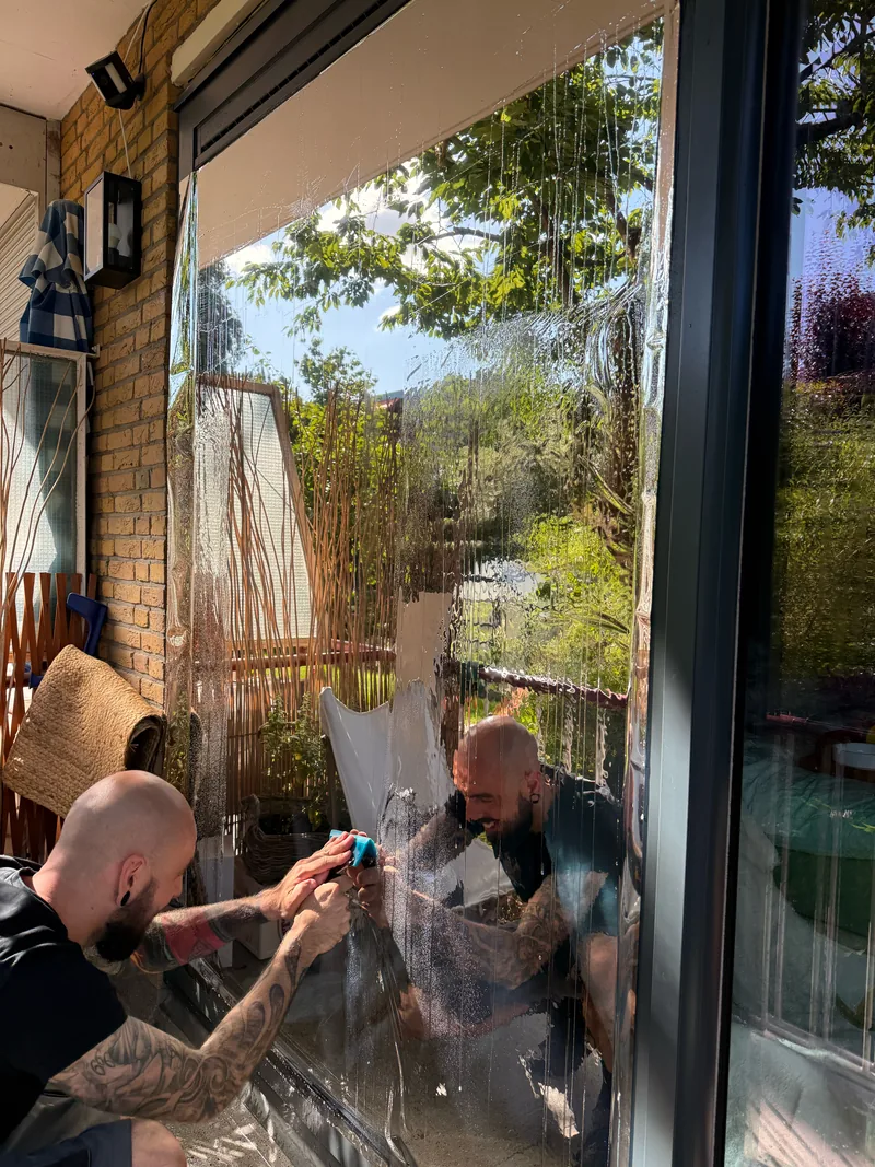 Window film being applied