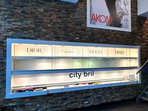 After: City Lens wall display after wrapping, shot 1