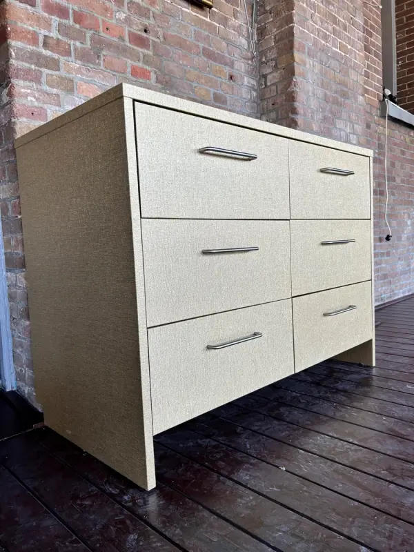 Chest of drawers from the front at an angle