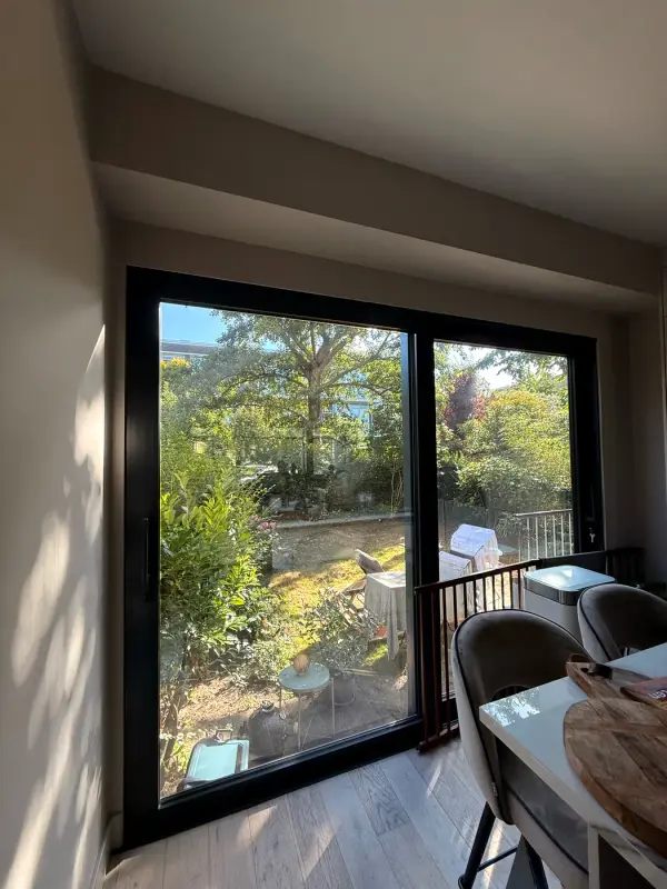 The same window from inside: a clear view out